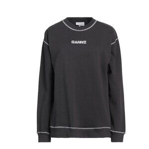 GANNI Logo Print Crewneck Sweatshirt